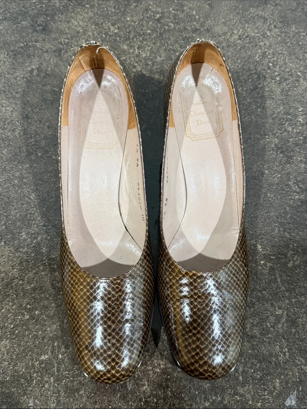 CHRISTIAN‎ DIOR Vintage Heels Size 7 1/2 Made in France